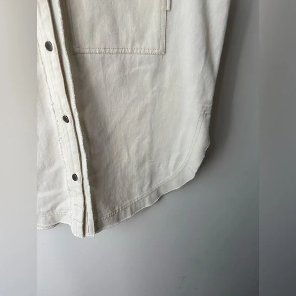 Free People We The Free Embroidered Denim Vest Boho Western Oversized - Picture 5 of 12